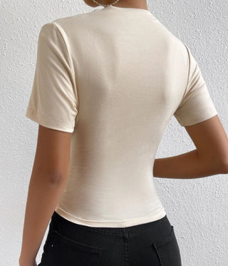 Milana Ruched Cropped Tee