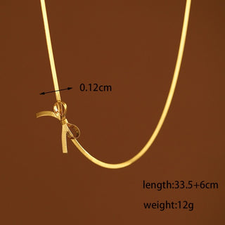 Garland 18k Gold Plated Bow Necklace