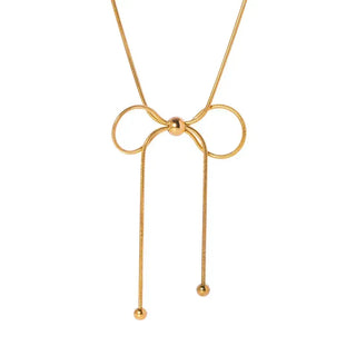 Joliet 18K Gold Bow Necklace