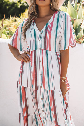Barbados Striped Shirt Dress