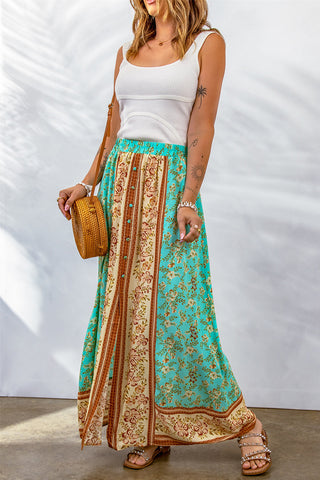 Medellin Floral Printed Maxi Skirt