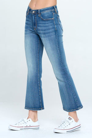 Livin' Life Cropped Flare Jeans