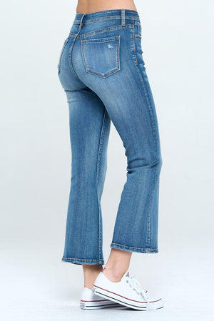 Livin' Life Cropped Flare Jeans