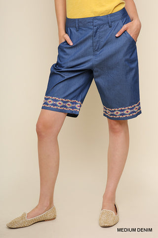 A Little Embroidery Shorts
